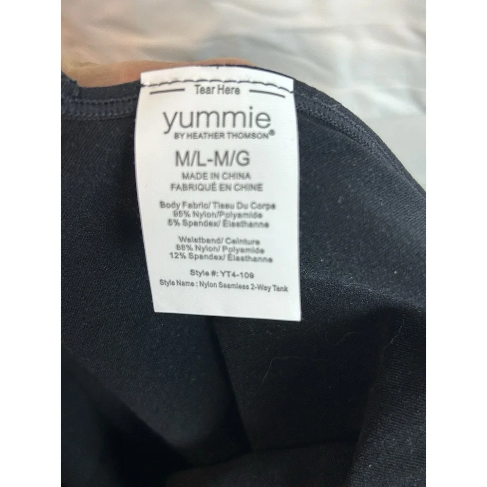 2 Pack Yummie Seamless Shape‎ Wear Womens M/L Black White Tank